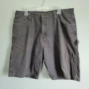 Wrangler Grey Shorts Men's 38 Denim Carpenter Loose Fit Relaxed Gray Shorts NWOT